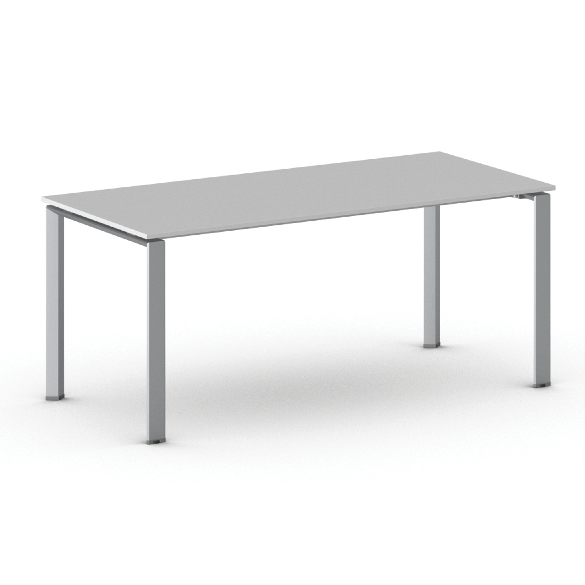 Konferenztisch PRIMO INFINITY 180x90 cm, graues Metallgestell, grau