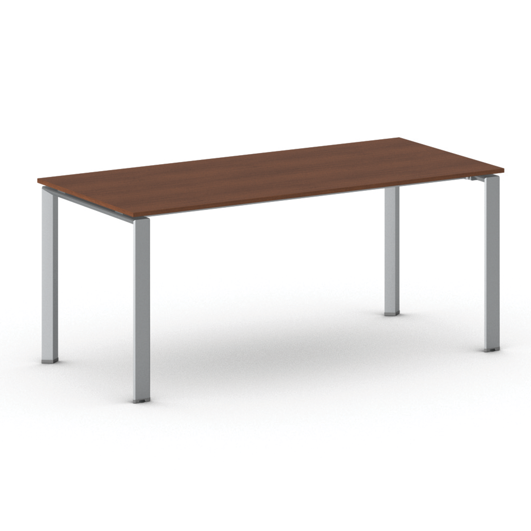 Konferenztisch PRIMO INFINITY 180x90 cm, graues Metallgestell, Kirschbaum