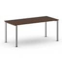 Konferenztisch PRIMO INFINITY 180x90 cm, graues Metallgestell, Nussbaum