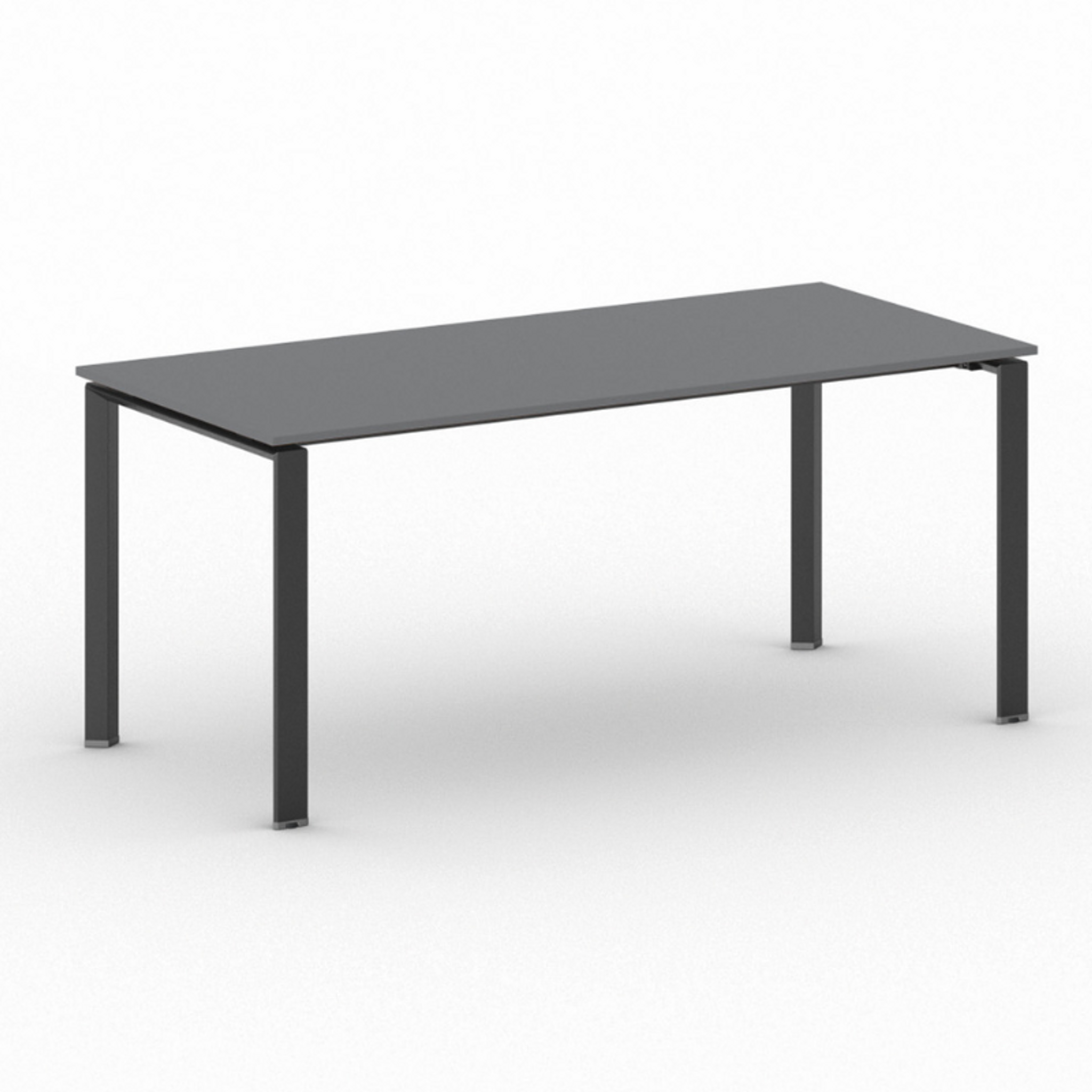 Konferenztisch PRIMO INFINITY 180x90 cm, schwarzes Metallgestell, Graphit