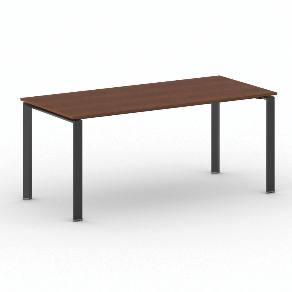 B2B Partner Konferenztisch PRIMO INFINITY 180x90 cm, schwarzes Metallgestell, Kirschbaum