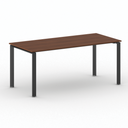 Konferenztisch PRIMO INFINITY 180x90 cm, schwarzes Metallgestell, Kirschbaum