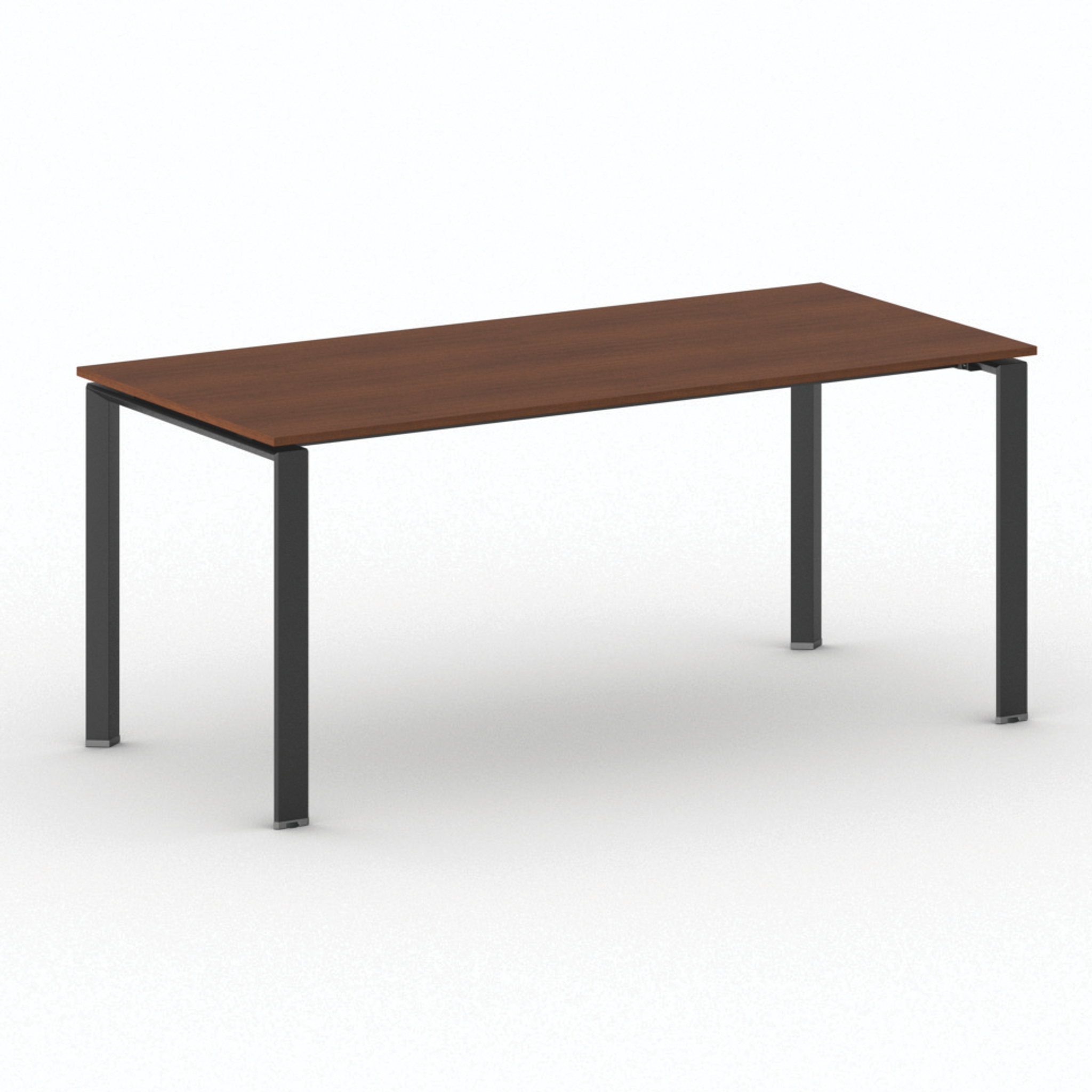 Konferenztisch PRIMO INFINITY 180x90 cm, schwarzes Metallgestell, Kirschbaum