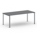Konferenztisch PRIMO INFINITY 200x90 cm, graues Metallgestell, Graphit