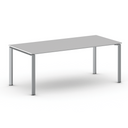 Konferenztisch PRIMO INFINITY 200x90 cm, graues Metallgestell, grau