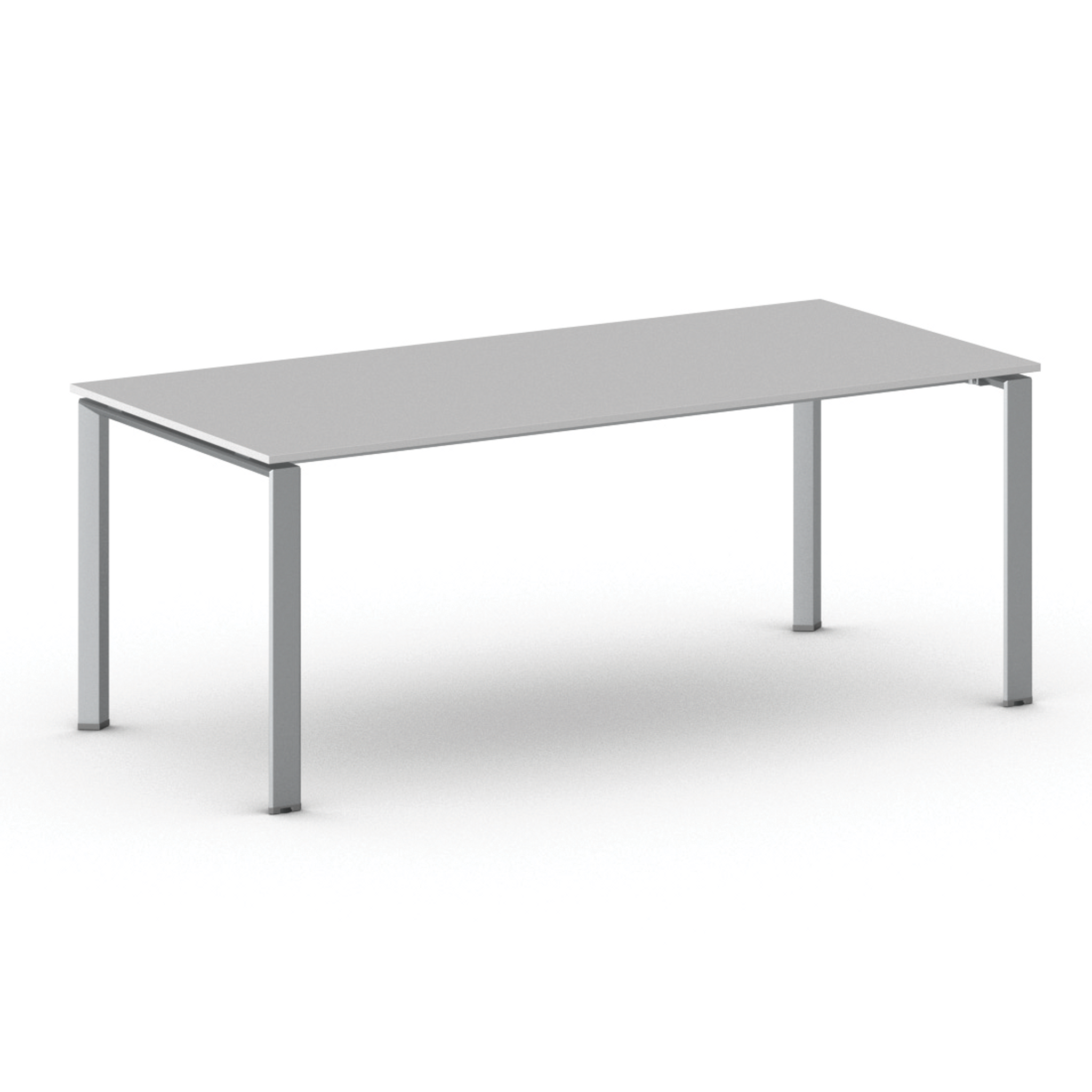 Konferenztisch PRIMO INFINITY 200x90 cm, graues Metallgestell, grau