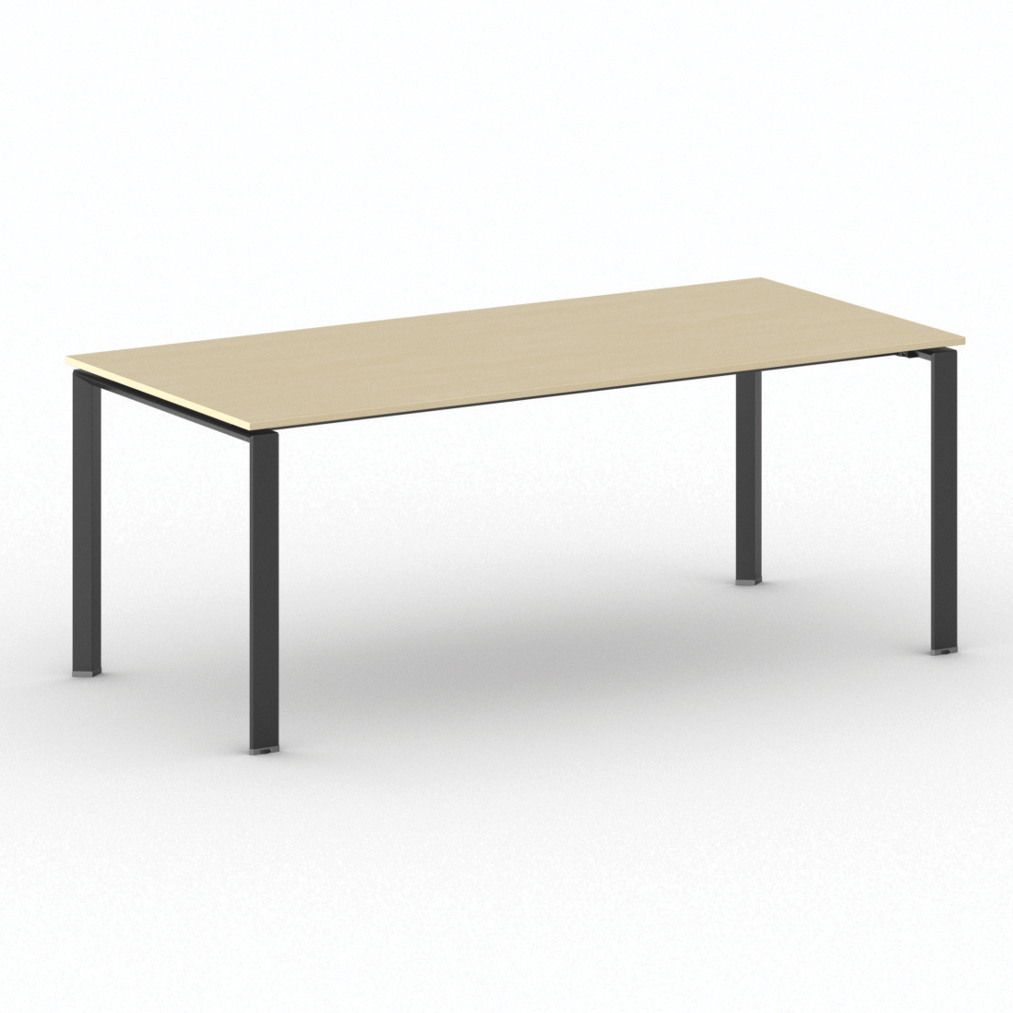 Konferenztisch PRIMO INFINITY 200x90 cm, schwarzes Metallgestell