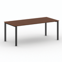 Konferenztisch PRIMO INFINITY 200x90 cm, schwarzes Metallgestell, Kirschbaum
