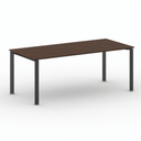 Konferenztisch PRIMO INFINITY 200x90 cm, schwarzes Metallgestell, Nussbaum