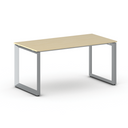 Konferenztisch PRIMO INSPIRE 160x80 cm, graues Metallgestell, Birke