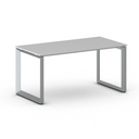 Konferenztisch PRIMO INSPIRE 160x80 cm, graues Metallgestell, grau