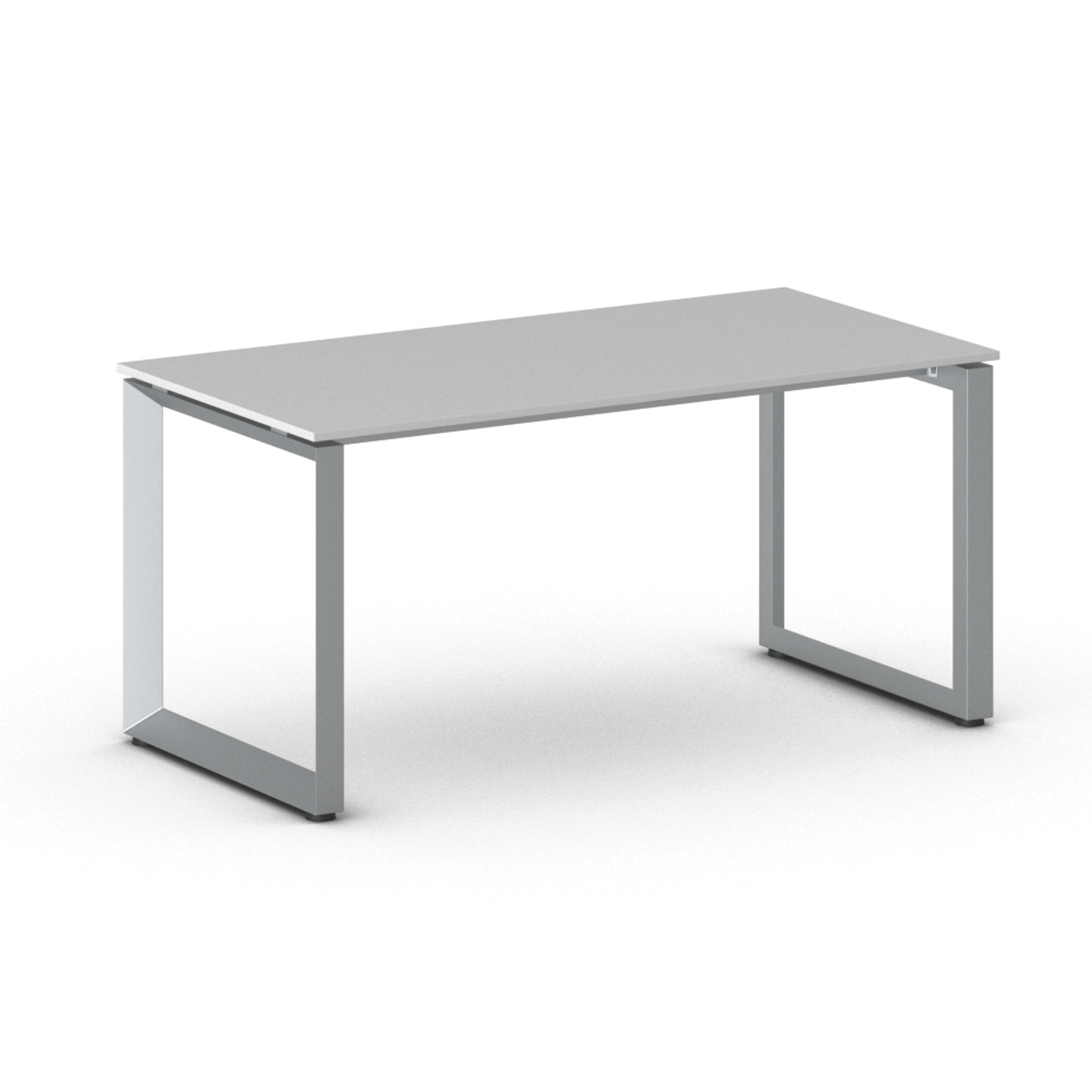 Konferenztisch PRIMO INSPIRE 160x80 cm, graues Metallgestell, grau