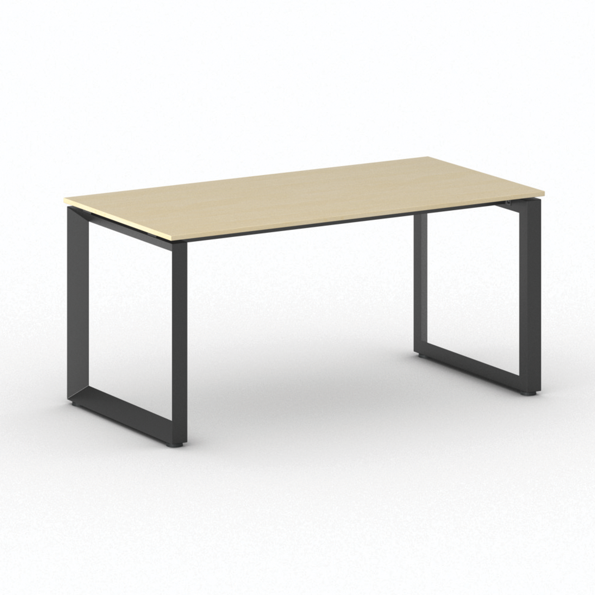 Konferenztisch PRIMO INSPIRE 160x80 cm, schwarzes Metallgestell