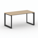 Konferenztisch PRIMO INSPIRE 160x80 cm, schwarzes Metallgestell, Buche