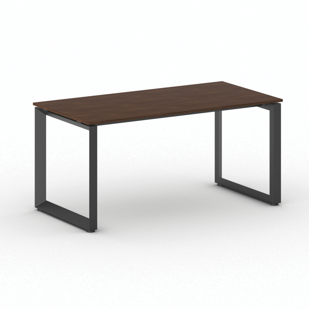B2B Partner Konferenztisch PRIMO INSPIRE 160x80 cm, schwarzes Metallgestell, Nussbaum