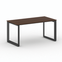 Konferenztisch PRIMO INSPIRE 160x80 cm, schwarzes Metallgestell, Nussbaum