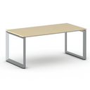 Konferenztisch PRIMO INSPIRE 180x90 cm, graues Metallgestell, Birke