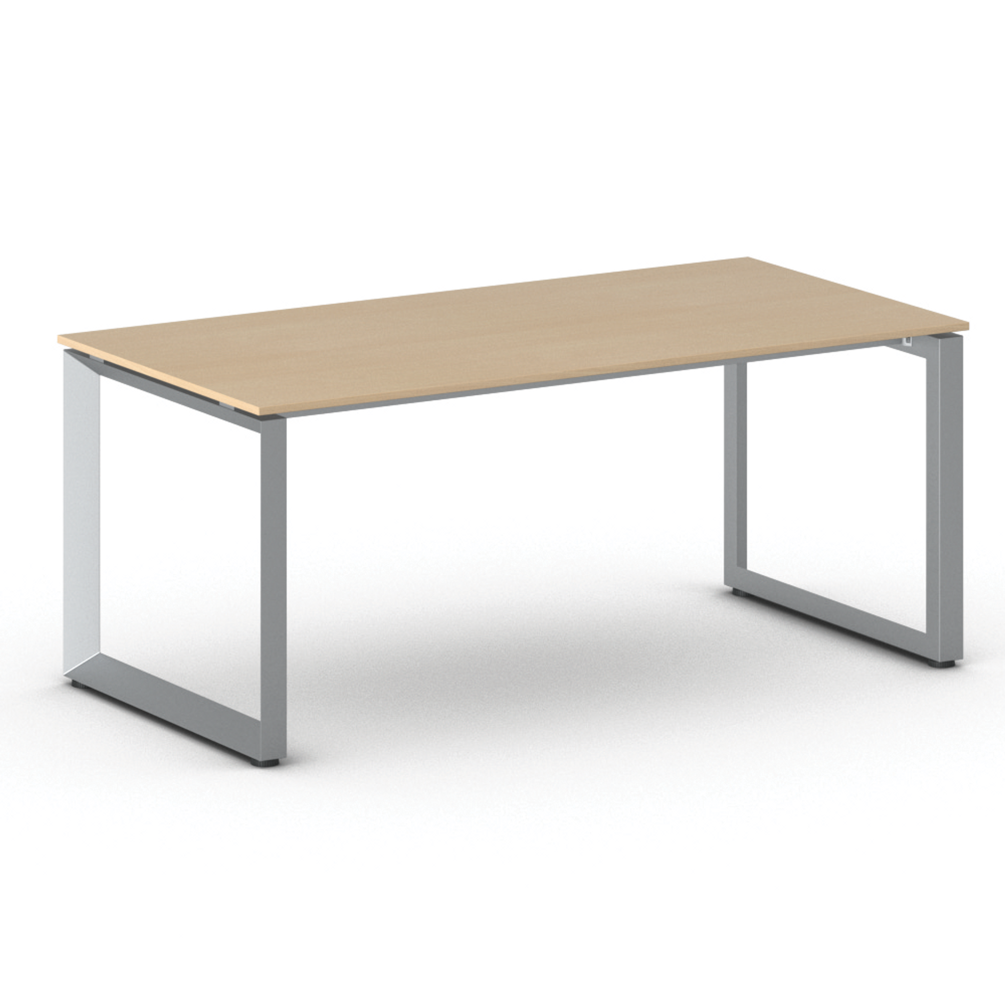 Konferenztisch PRIMO INSPIRE 180x90 cm, graues Metallgestell, Buche