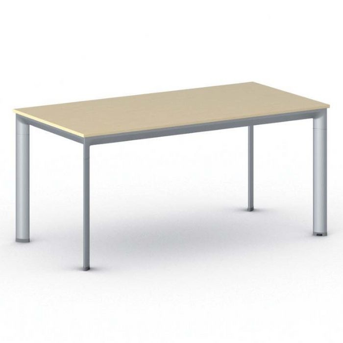B2B Partner Konferenztisch PRIMO INVITATION 160x80 cm, graues Metallgestell, Birke
