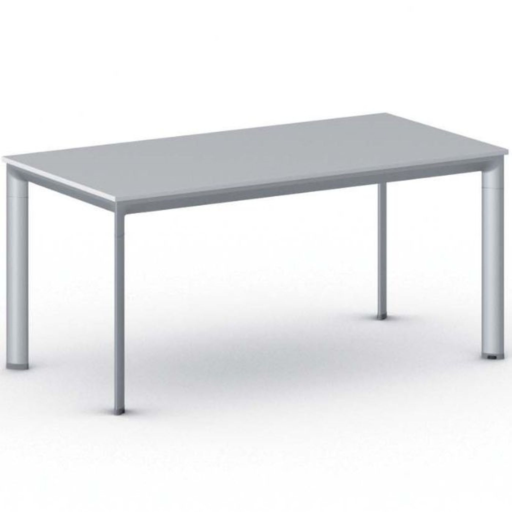 Konferenztisch PRIMO INVITATION 160x80 cm, graues Metallgestell, grau