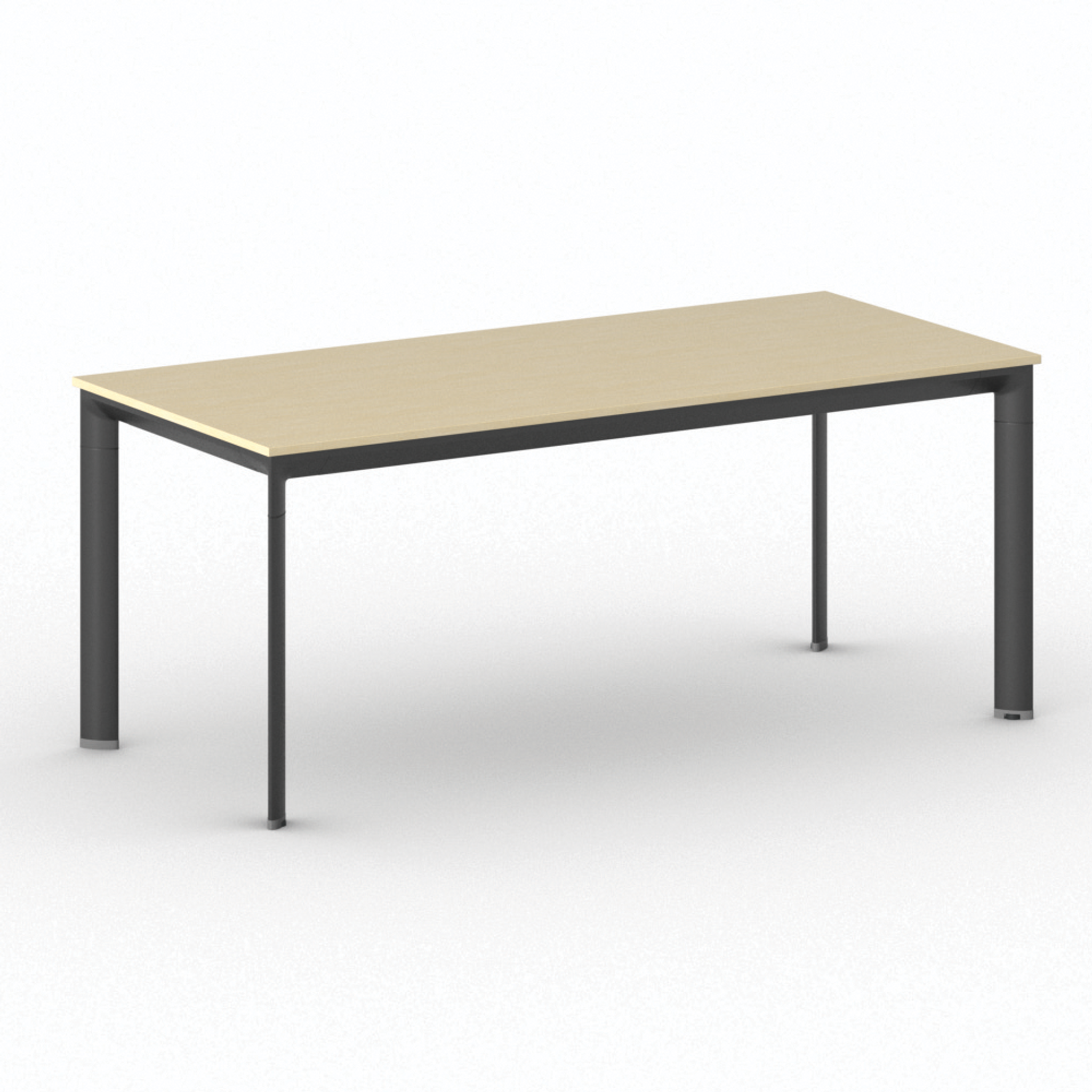 Konferenztisch PRIMO INVITATION 180x80 cm, schwarzes Metallgestell