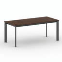 Konferenztisch PRIMO INVITATION 180x80 cm, schwarzes Metallgestell, Nussbaum