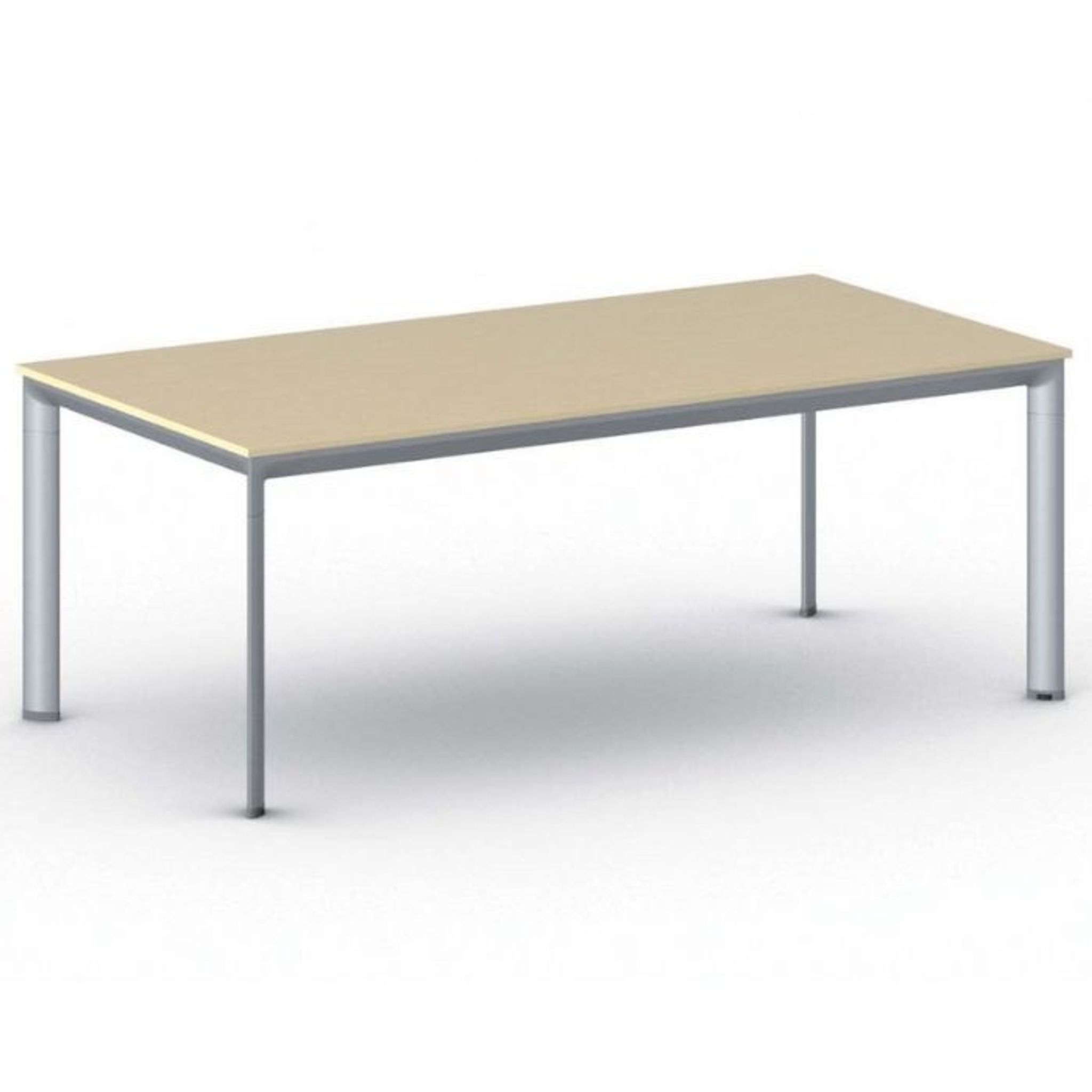 Konferenztisch PRIMO INVITATION 200x100 cm, graues Metallgestell