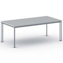 Konferenztisch PRIMO INVITATION 200x100 cm, graues Metallgestell, grau
