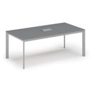 Konferenztisch PRIMO INVITATION 200x100 cm, Tischsteckdose TYP I - silber, Graphit