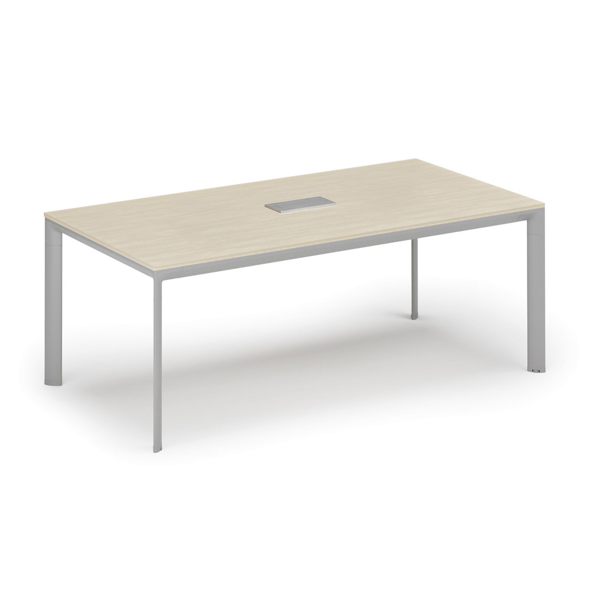 Konferenztisch PRIMO INVITATION 200x100 cm, Tischsteckdose TYP VI - silber Konferenztisch PRIMO INVITATION 200x100 cm, Tischsteckdose TYP VI - silber