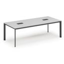 Konferenztisch PRIMO INVITATION 240x120 cm, 2x Tischsteckdose TYP I - schwarz, weiß Konferenztisch PRIMO INVITATION 240x120 cm, 2x Tischsteckdose TYP I - schwarz, weiß