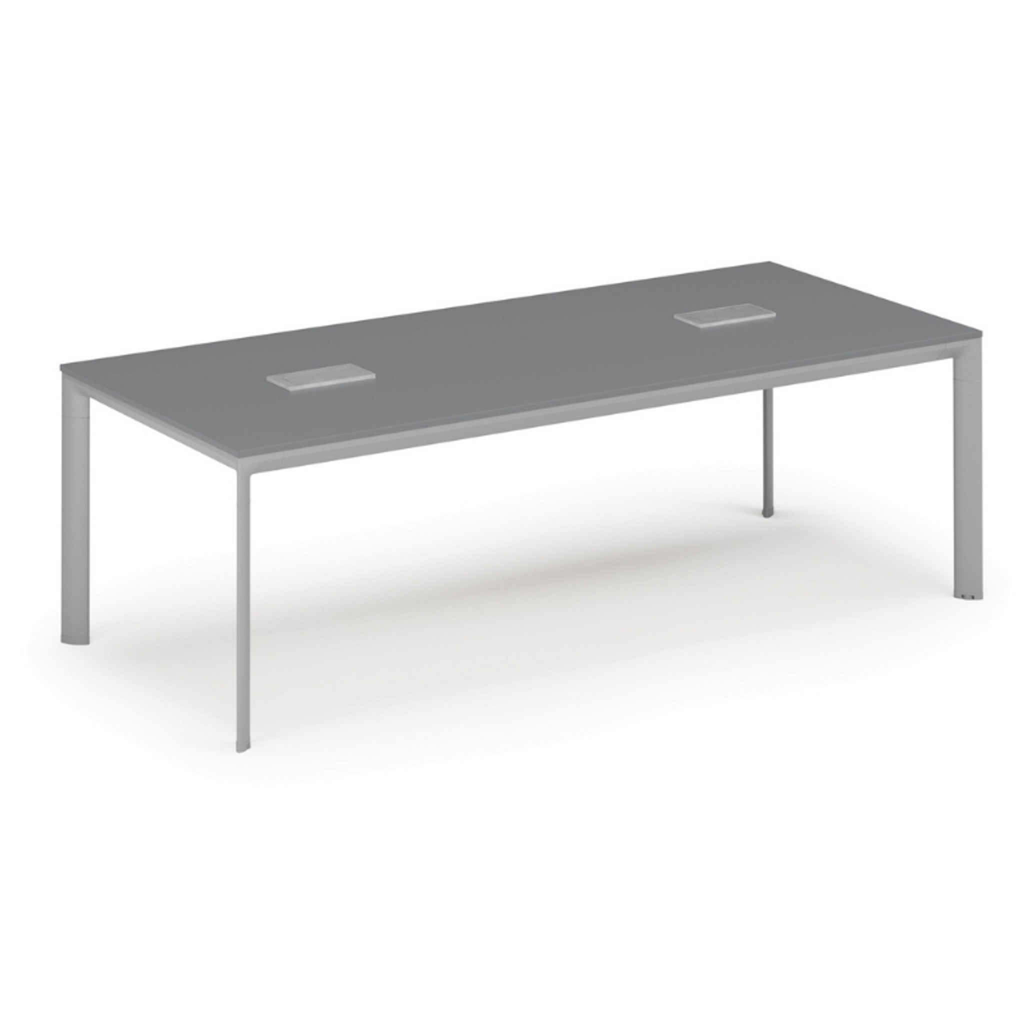 Konferenztisch PRIMO INVITATION 240x120 cm, 2x Tischsteckdose TYP I - silber, Graphit Konferenztisch PRIMO INVITATION 240x120 cm, 2x Tischsteckdose TYP I - silber, Graphit