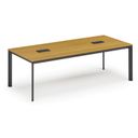 Konferenztisch PRIMO INVITATION 240x120 cm, 2x Tischsteckdose TYP II - schwarz, Buche Konferenztisch PRIMO INVITATION 240x120 cm, 2x Tischsteckdose TYP II - schwarz, Buche