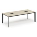 Konferenztisch PRIMO INVITATION 240x120 cm, 2x Tischsteckdose TYP VI - schwarz, Birke Konferenztisch PRIMO INVITATION 240x120 cm, 2x Tischsteckdose TYP VI - schwarz, Birke