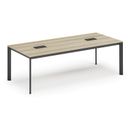 Konferenztisch PRIMO INVITATION 240x120 cm, 2x Tischsteckdose TYP VI - schwarz, Eiche natur Konferenztisch PRIMO INVITATION 240x120 cm, 2x Tischsteckdose TYP VI - schwarz, Eiche natur