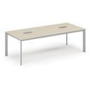 Konferenztisch PRIMO INVITATION 240x120 cm, 2x Tischsteckdose TYP VI - silber, Birke Konferenztisch PRIMO INVITATION 240x120 cm, 2x Tischsteckdose TYP VI - silber, Birke