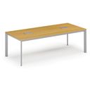 Konferenztisch PRIMO INVITATION 240x120 cm, 2x Tischsteckdose TYP VI - silber, Buche Konferenztisch PRIMO INVITATION 240x120 cm, 2x Tischsteckdose TYP VI - silber, Buche