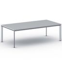 Konferenztisch PRIMO INVITATION 240x120 cm, graues Metallgestell, grau