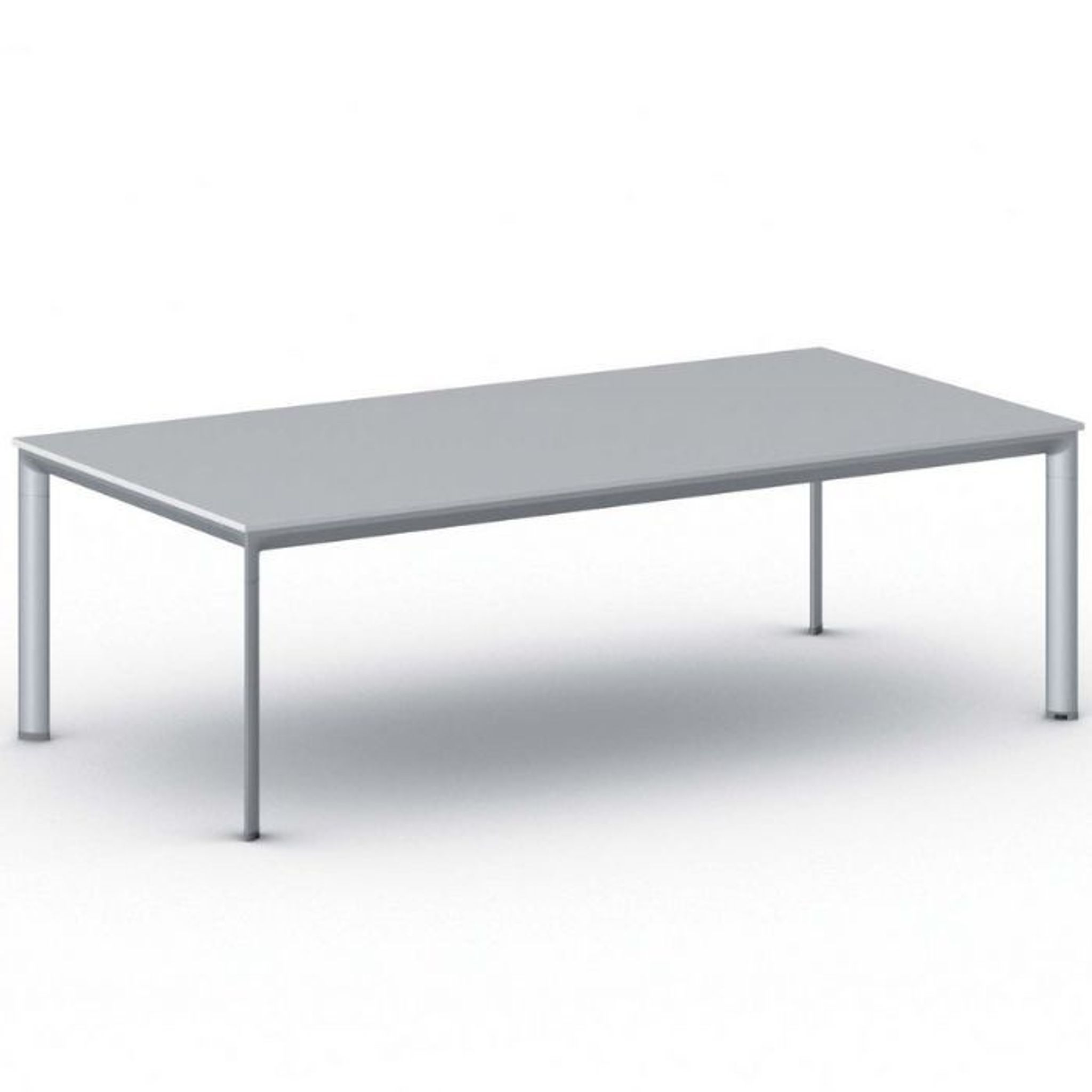Konferenztisch PRIMO INVITATION 240x120 cm, graues Metallgestell, grau