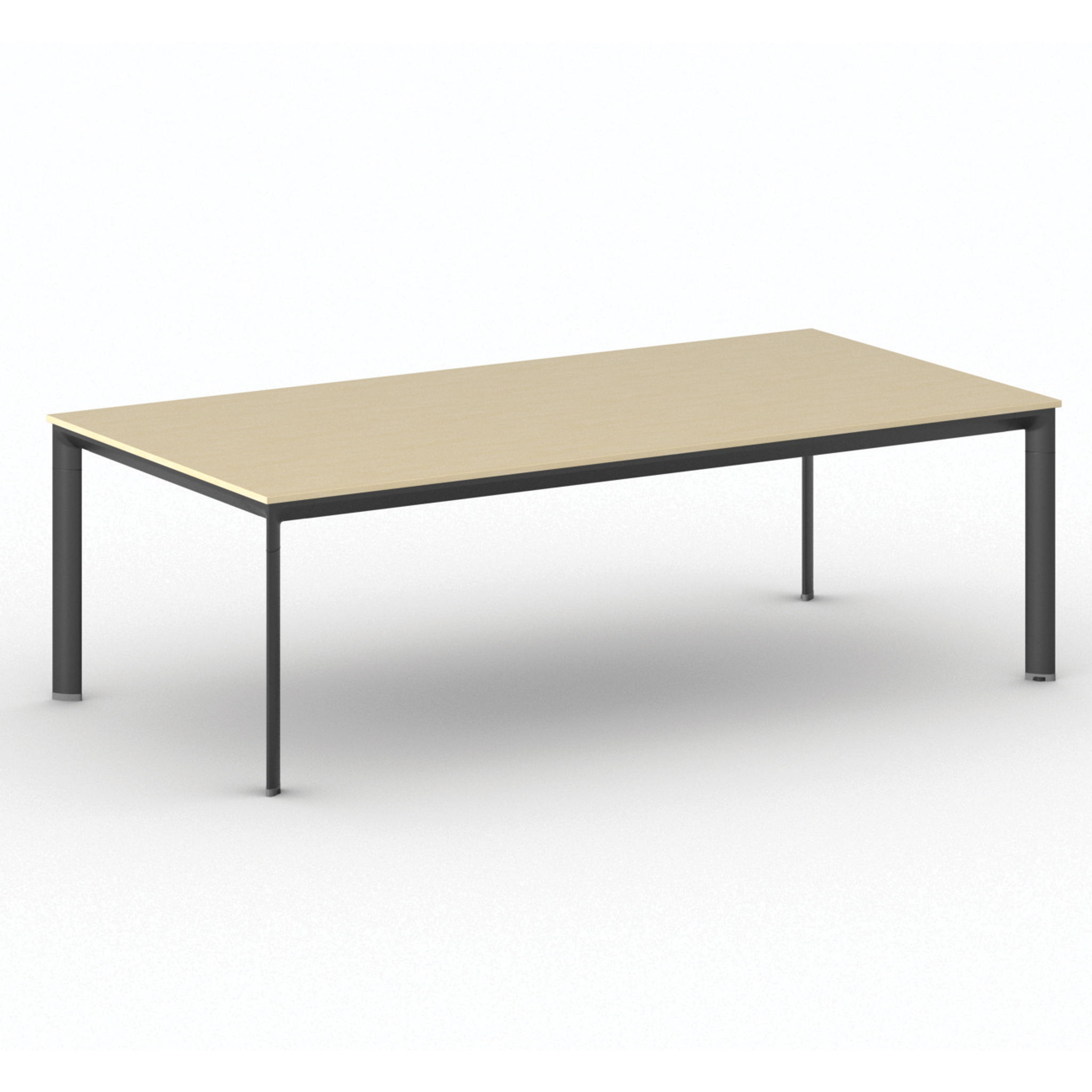 Konferenztisch PRIMO INVITATION 240x120 cm, schwarzes Metallgestell