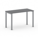 Konferenztisch PRIMO SQUARE 120x60 cm, graues Metallgestell, Graphit