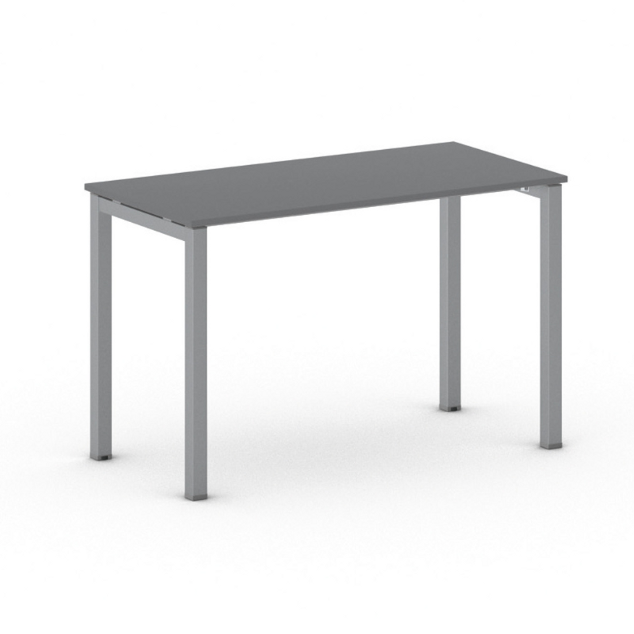 Konferenztisch PRIMO SQUARE 120x60 cm, graues Metallgestell, Graphit