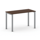 Konferenztisch PRIMO SQUARE 120x60 cm, graues Metallgestell, Nussbaum