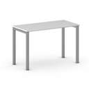 Konferenztisch PRIMO SQUARE 120x60 cm, graues Metallgestell, weiß