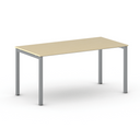 Konferenztisch PRIMO SQUARE 160x80 cm, graues Metallgestell, Birke