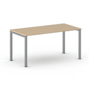 Konferenztisch PRIMO SQUARE 160x80 cm, graues Metallgestell, Buche