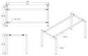 Konferenztisch PRIMO SQUARE 160x80 cm, graues Metallgestell, Buche