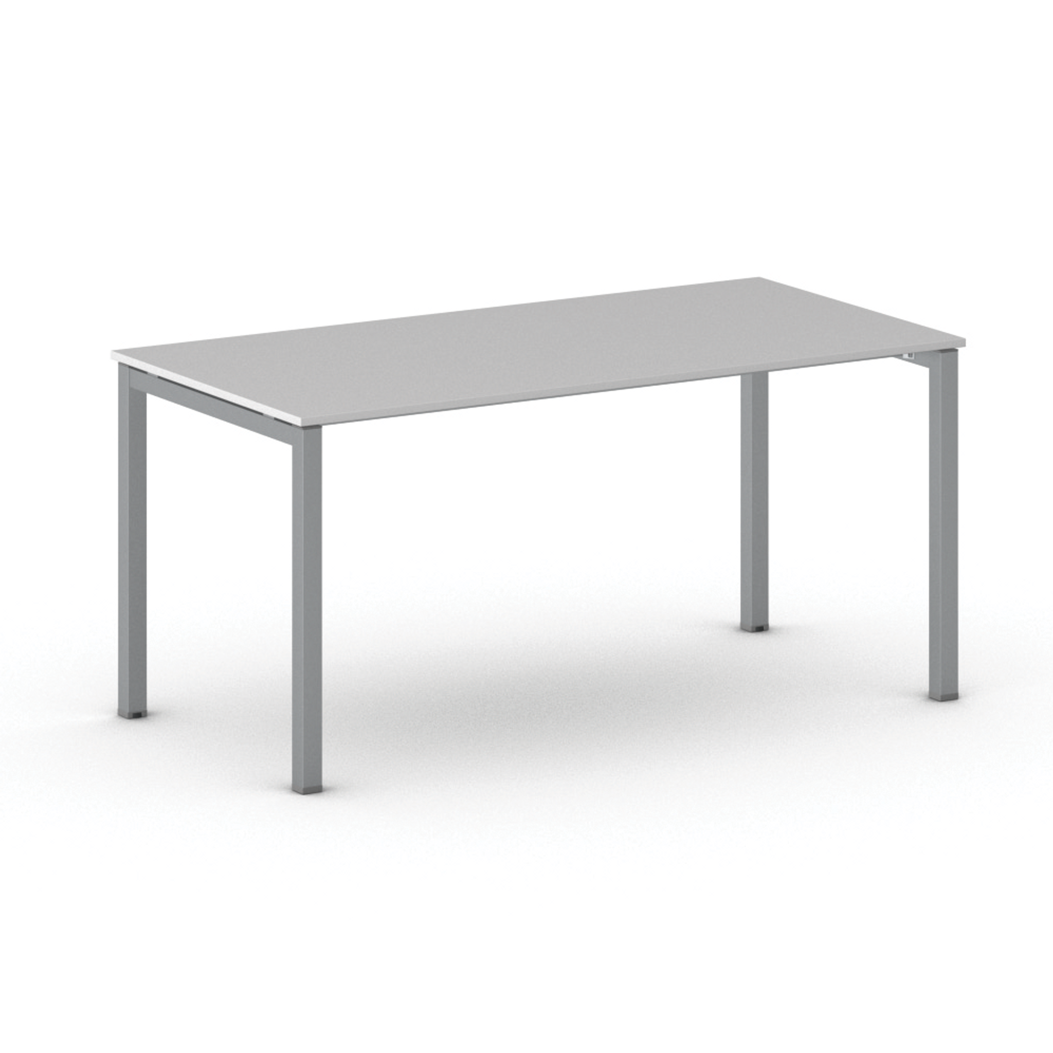 Konferenztisch PRIMO SQUARE 160x80 cm, graues Metallgestell, grau