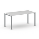 Konferenztisch PRIMO SQUARE 160x80 cm, graues Metallgestell, weiß