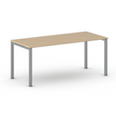 Konferenztisch PRIMO SQUARE 180x80 cm, graues Metallgestell, Buche